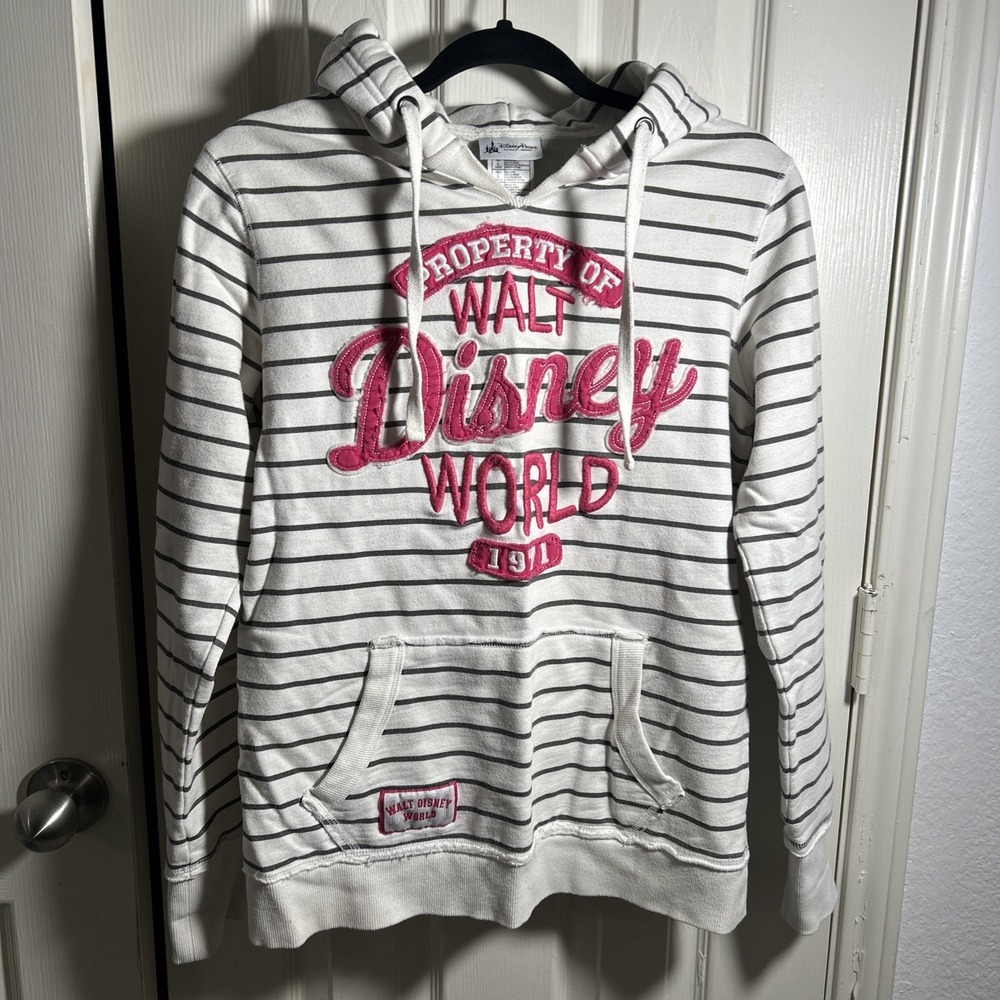 Disney Parks Walt Disney World Since 1971 White Gray Hoodie Sweatshirt Size M